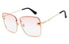 New Fashion Lady Oversized Rimless Square Sunglasses